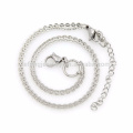 Nouveau design antique en acier inoxydable 18 &#39;&#39; + 2&#39;&#39;s&#39;ilver collier collier pour hommes et femmes